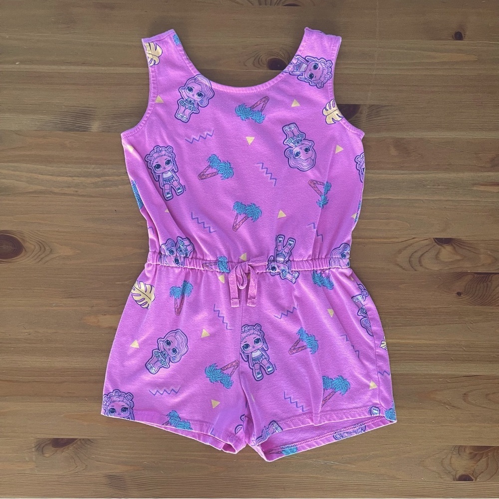 SOLD LOL SURPRISE Cotton One Piece Pink Jumper Sleeveless Romper Girls Small 6X